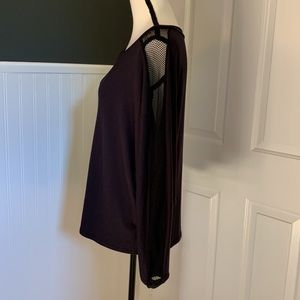 Harlowe & Graham Mesh Sleeve Top